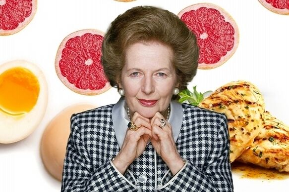 Margaret Thatcher e a súa dieta